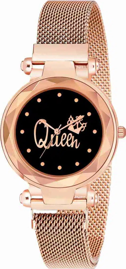 Queen Dial Analog Chain Watch for Women (Gold)